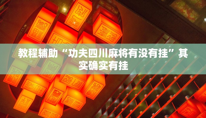 必备科技“川麻圈确实有辅助挂”![果然有透视挂]