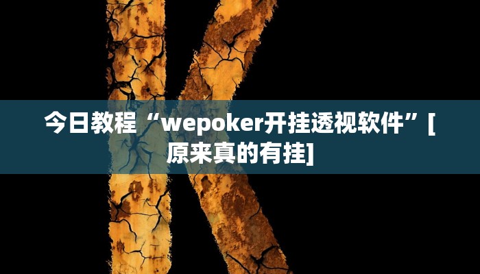 今日教程“wepoker开挂透视软件”[原来真的有挂]