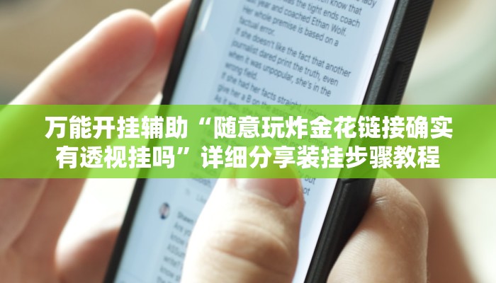 万能开挂辅助“随意玩炸金花链接确实有透视挂吗”详细分享装挂步骤教程