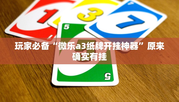 玩家必备“微乐a3纸牌开挂神器”原来确实有挂