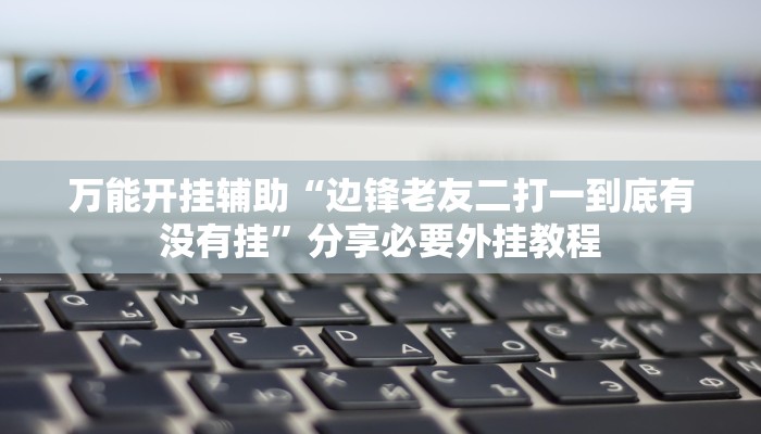 万能开挂辅助“边锋老友二打一到底有没有挂”分享必要外挂教程