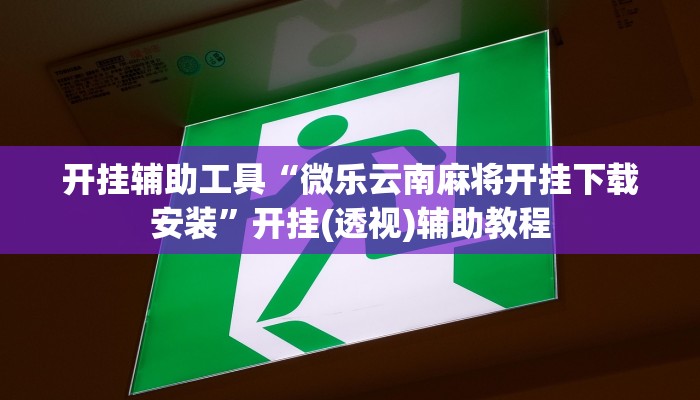 开挂辅助工具“微乐云南麻将开挂下载安装”开挂(透视)辅助教程