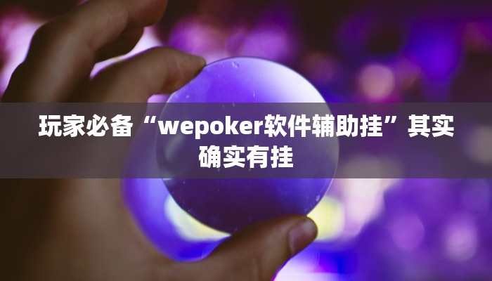 玩家必备“wepoker软件辅助挂”其实确实有挂