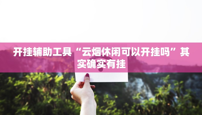 开挂辅助工具“云烟休闲可以开挂吗”其实确实有挂
