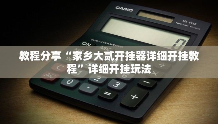 教程分享“家乡大贰开挂器详细开挂教程”详细开挂玩法