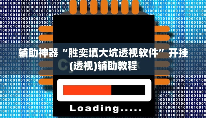 辅助神器“胜奕填大坑透视软件”开挂(透视)辅助教程