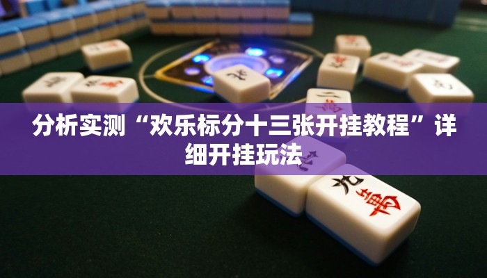 分析实测“欢乐标分十三张开挂教程”详细开挂玩法