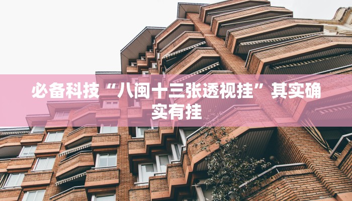 必备科技“八闽十三张透视挂”其实确实有挂