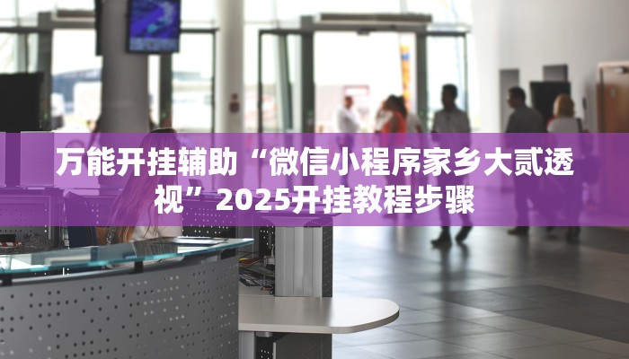 万能开挂辅助“微信小程序家乡大贰透视”2025开挂教程步骤