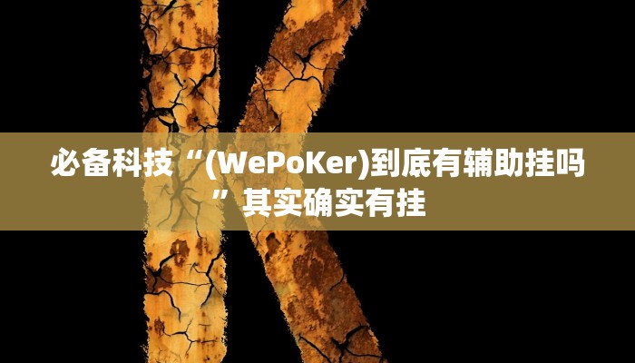 必备科技“(WePoKer)到底有辅助挂吗”其实确实有挂 必备科技“(WePoKer)到底有辅助挂吗”其实确实有挂