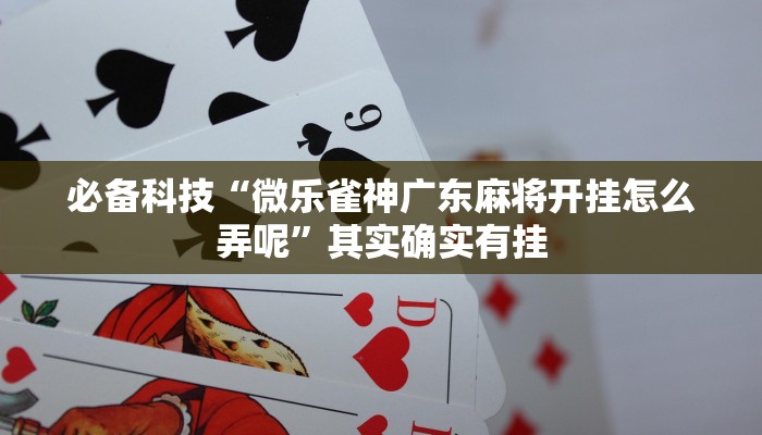 必备科技“微乐雀神广东麻将开挂怎么弄呢”其实确实有挂 必备科技“微乐雀神广东麻将开挂怎么弄呢”其实确实有挂