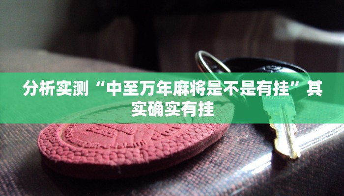 分析实测“中至万年麻将是不是有挂”其实确实有挂