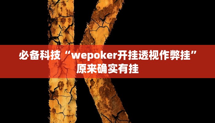 必备科技“wepoker开挂透视作弊挂”原来确实有挂