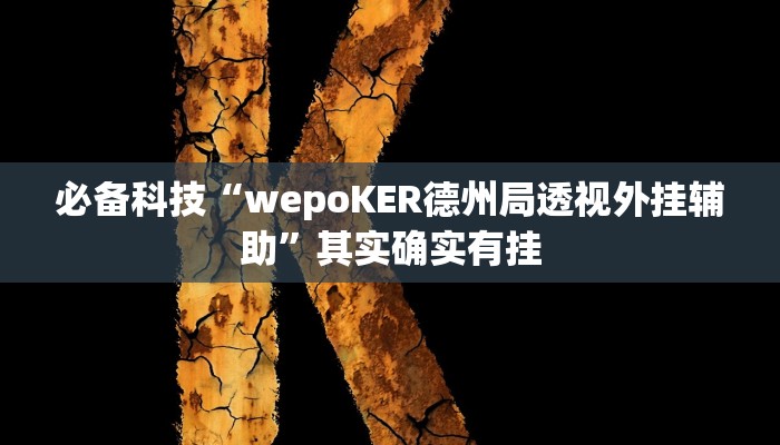 必备科技“wepoKER德州局透视外挂辅助”其实确实有挂 必备科技“wepoKER德州局透视外挂辅助”其实确实有挂