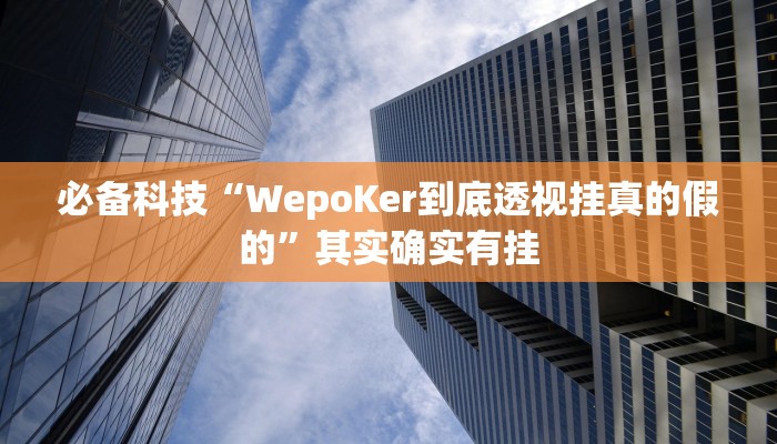 必备科技“WepoKer到底透视挂真的假的”其实确实有挂